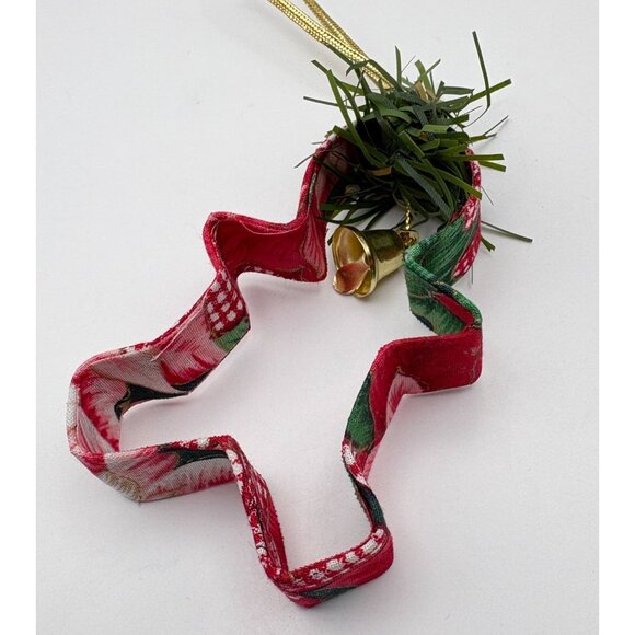 Gingerbread Cutout Christmas Tree Ornament Fabric Covered Cookie Cutter - Picture 4 of 8